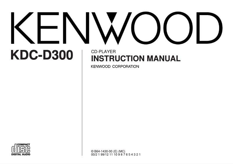 Page 1 de la notice Manuel utilisateur Kenwood KDC-D300
