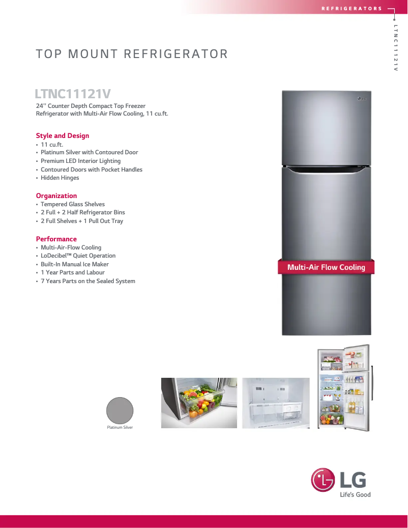 Imagen de la primera página del manual del dispositivo LTNC11121V