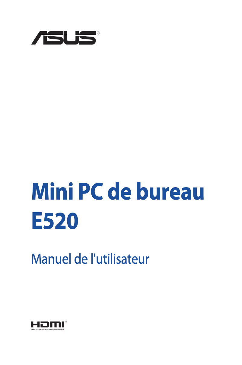 Page 1 de la notice Manuel utilisateur Asus PRO E520
