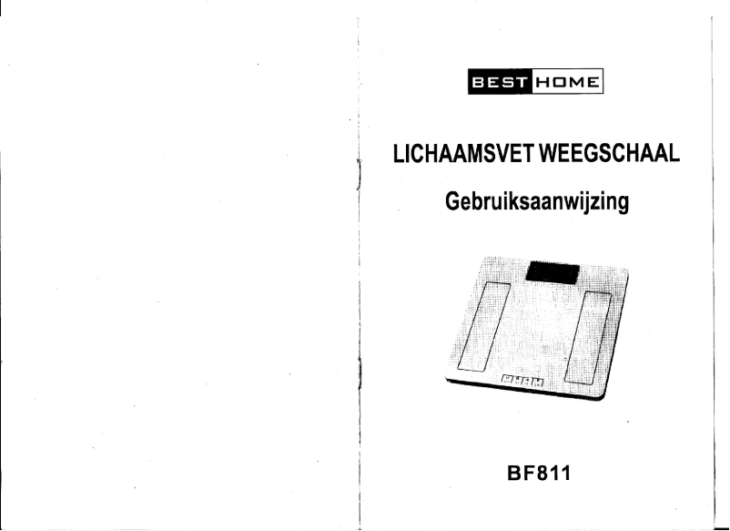 Image de la première page du manuel de l'appareil BF811