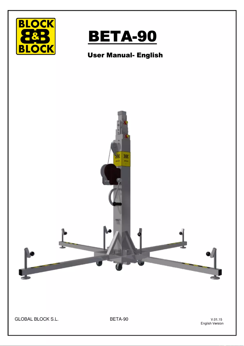 Image de la première page du manuel de l'appareil BETA-90