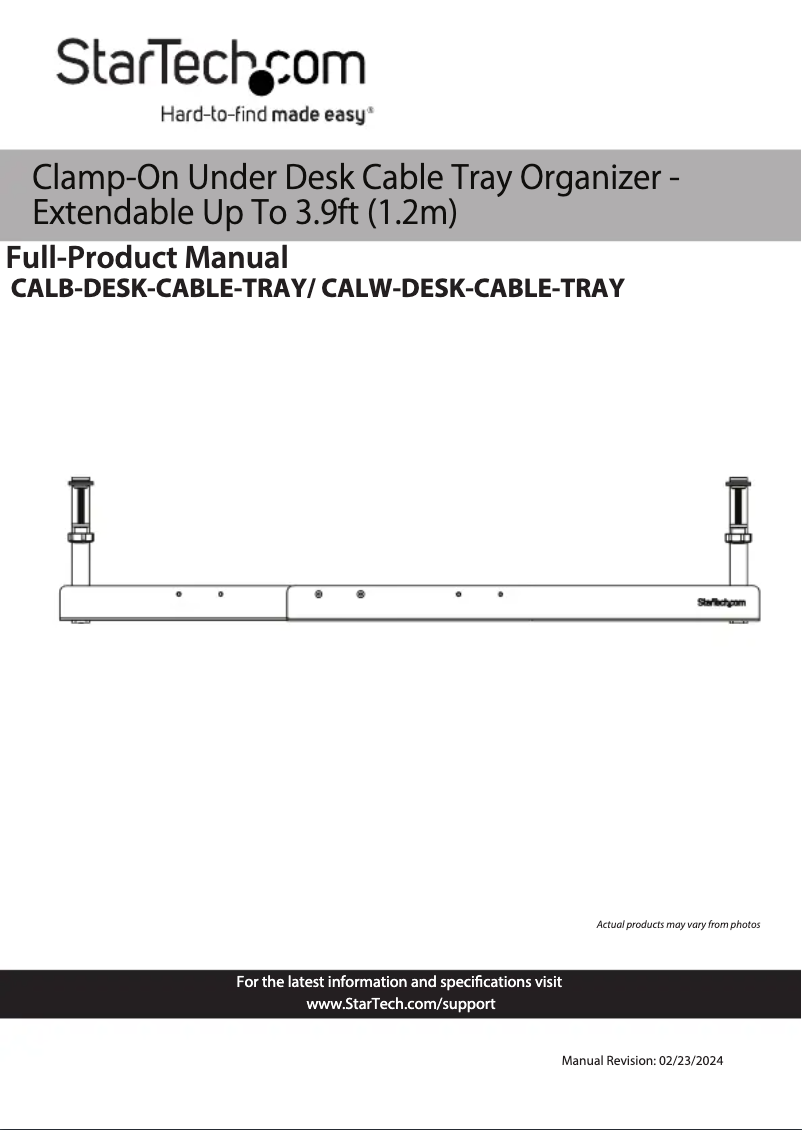 Image de la première page du manuel de l'appareil CALW-DESK-CABLE-TRAY