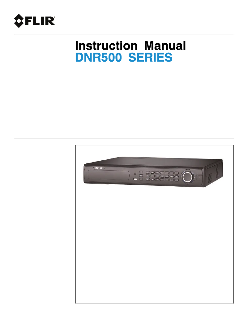 Page 1 de la notice Manuel utilisateur FLIR DNR532P2