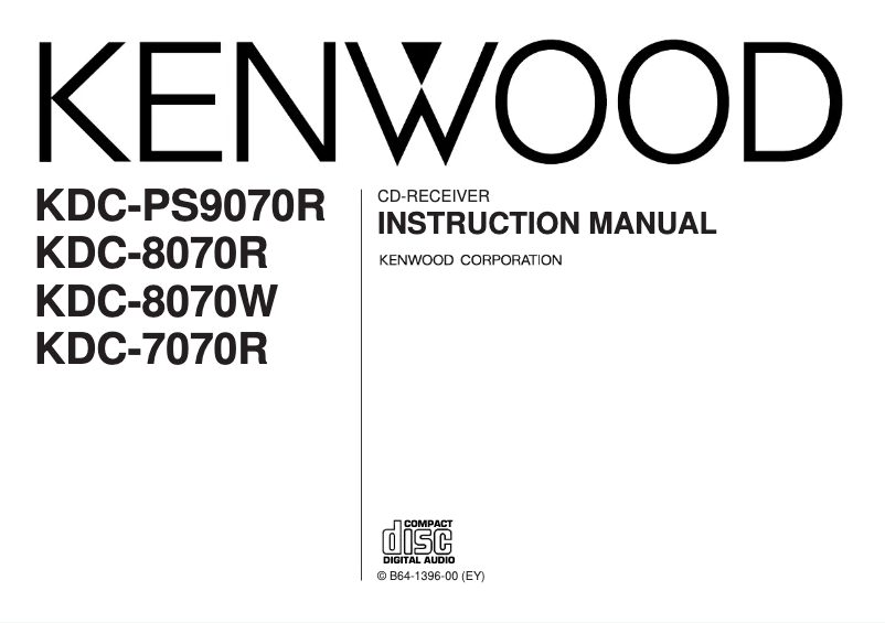 Page 1 de la notice Manuel utilisateur Kenwood KDC-7070