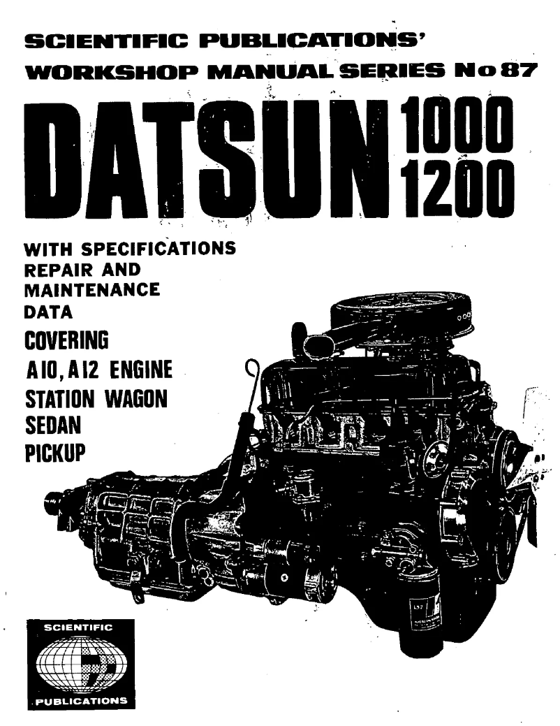 Page 1 de la notice Manuel utilisateur Datsun 1000 (1975)