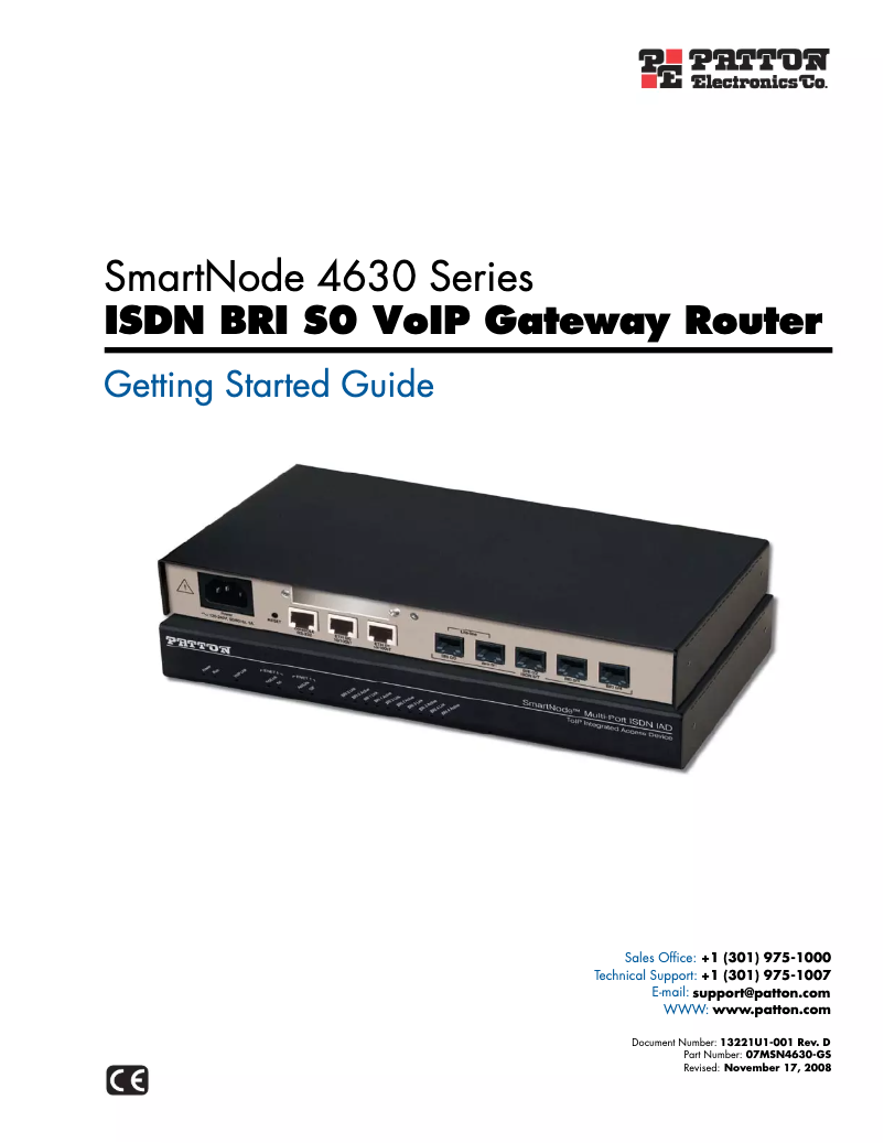 Image de la première page du manuel de l'appareil SmartNode 4634