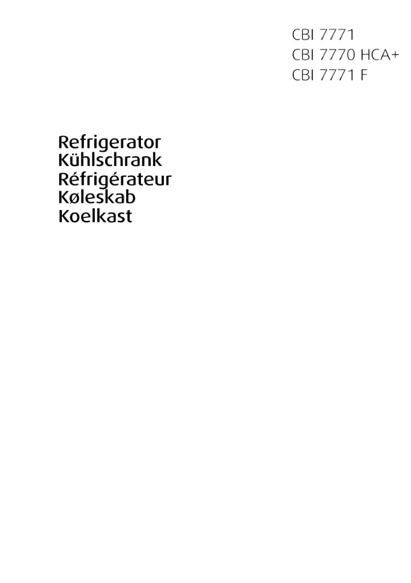 Page 1 de la notice Manuel utilisateur Beko CBI 7771 F