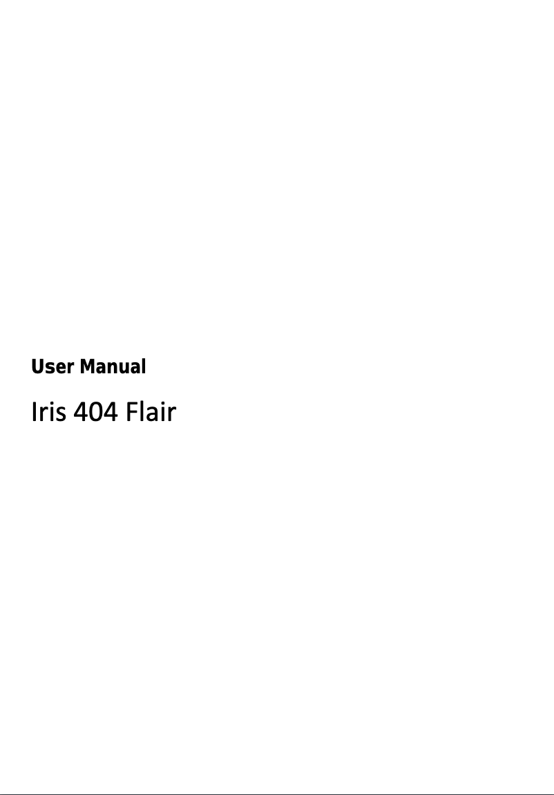 Page n°1 - Manuel utilisateur Lava Iris 404 Flair