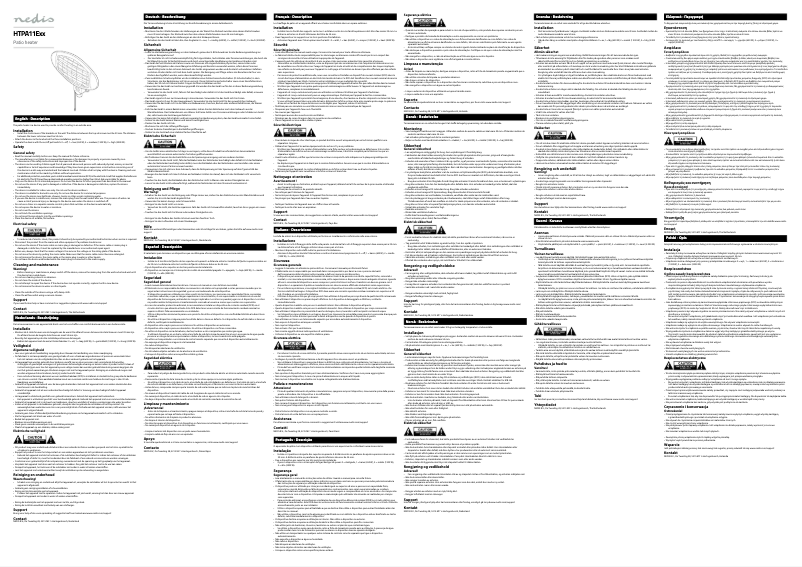 Page 1 de la notice Manuel utilisateur Nedis HTPA11EBK