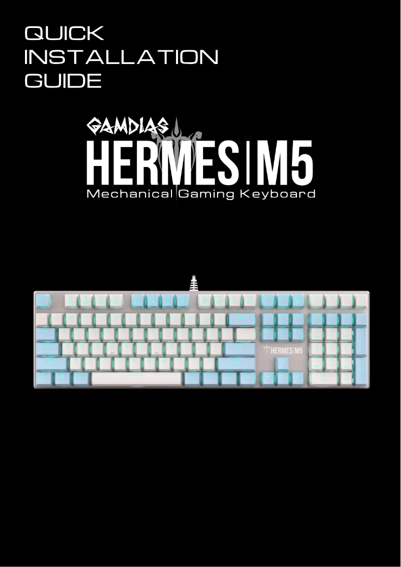 Page 1 de la notice Manuel utilisateur Gamdias Hermes M5