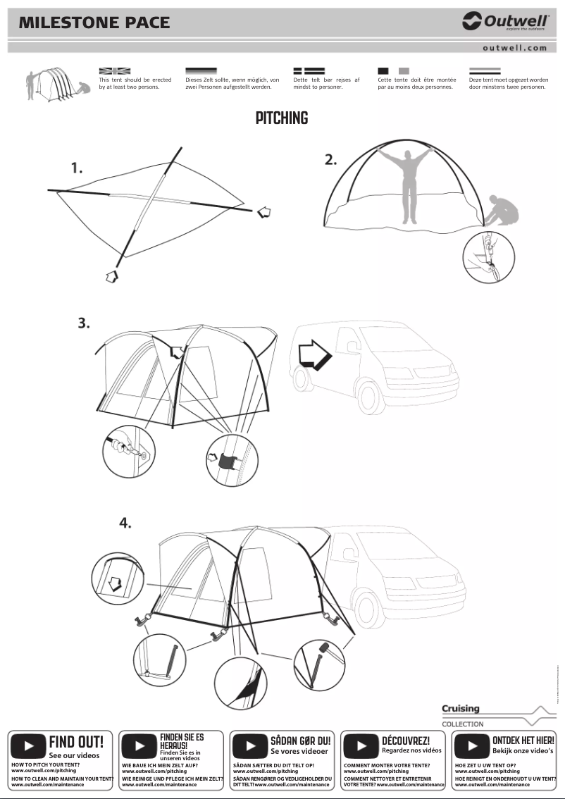 Page 1 de la notice Manuel utilisateur Outwell Milestone Pace