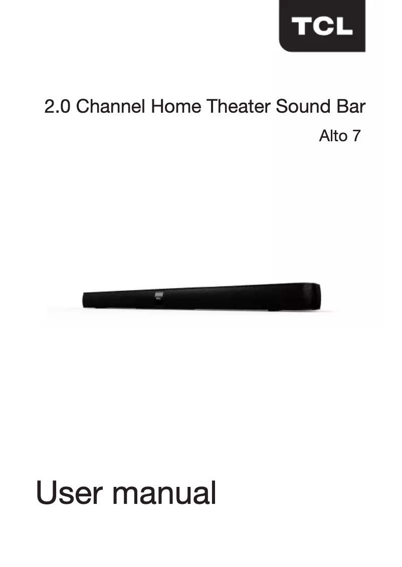 Image de la première page du manuel de l'appareil Alto 7 TS7000