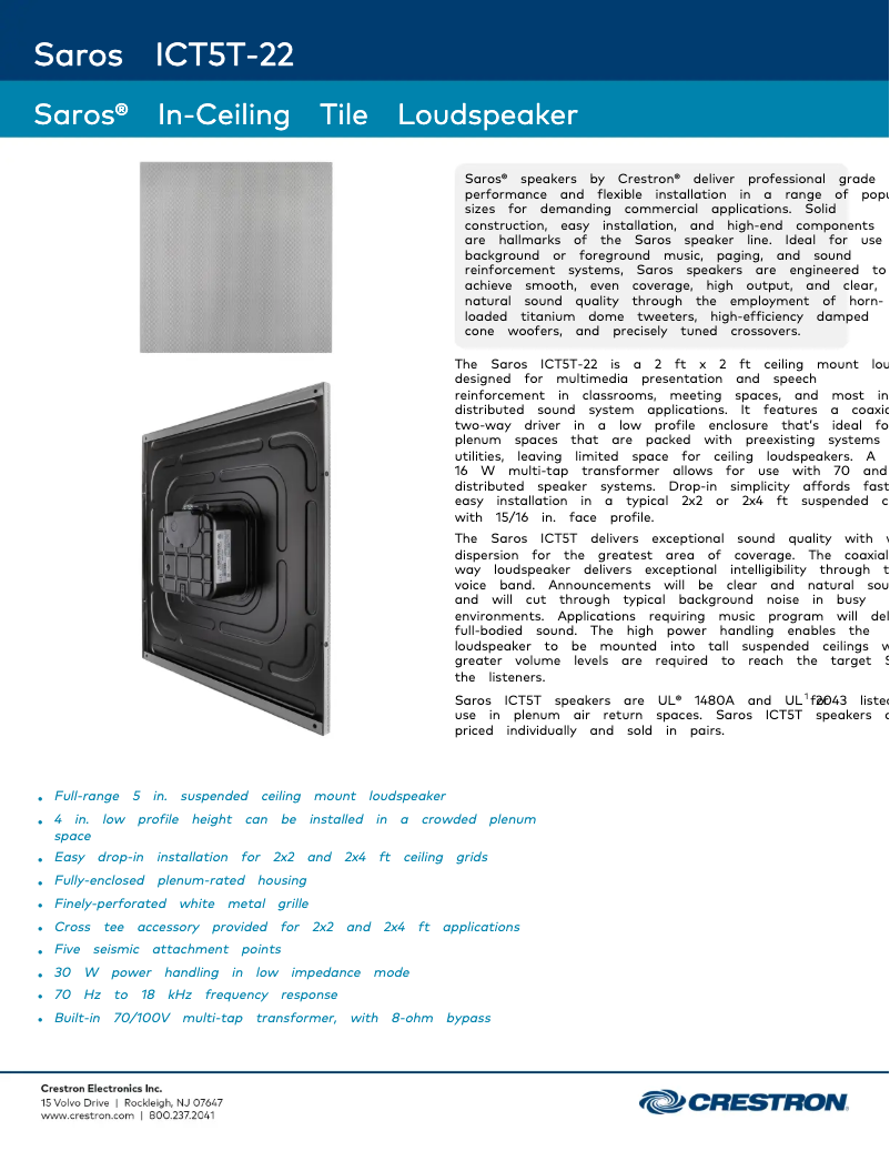 Image de la première page du manuel de l'appareil SAROS ICT5T-22