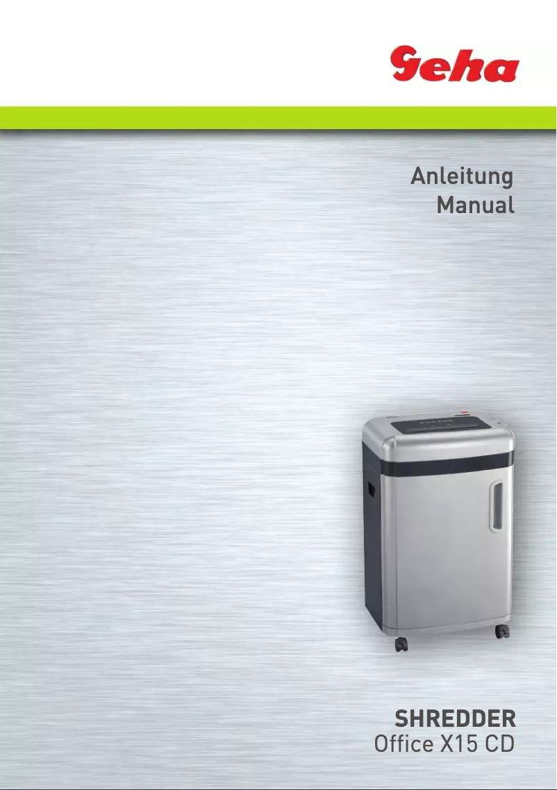 Image de la première page du manuel de l'appareil Office X15 CD