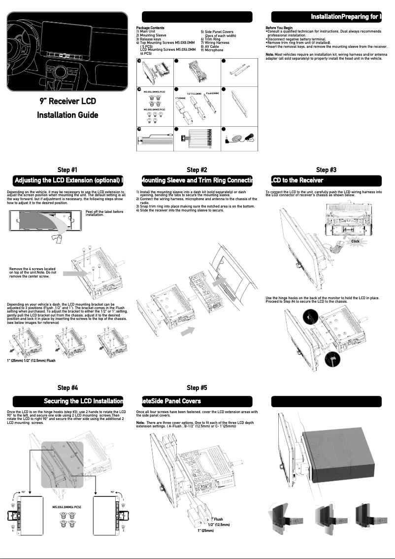 Page n°1 - Guide d'installation Jensen CM901MIR