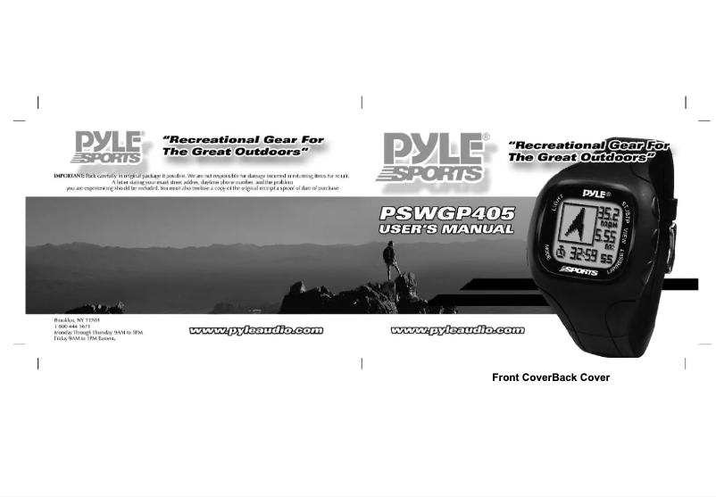 Page 1 de la notice Manuel utilisateur Pyle PSWGP405