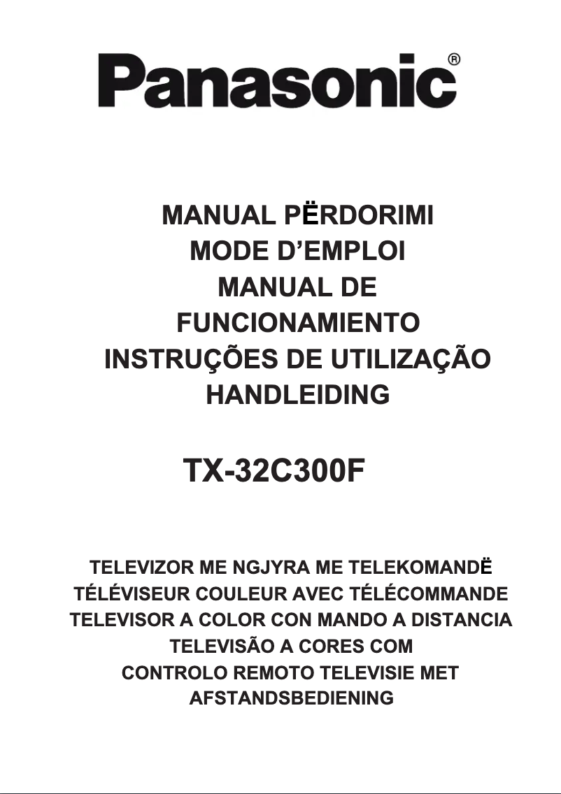 Image de la première page du manuel de l'appareil Viera TX-32C300F