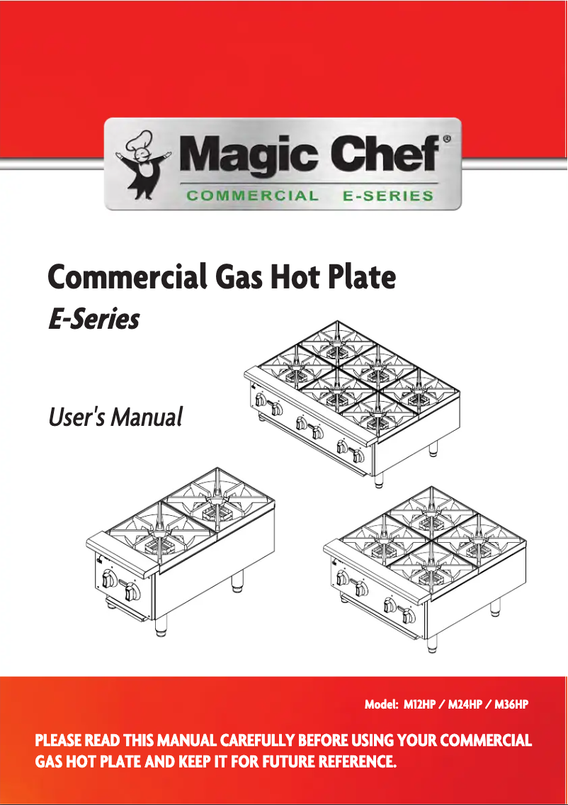 Página 1 del manual Manual de usuario Magic Chef M12HP