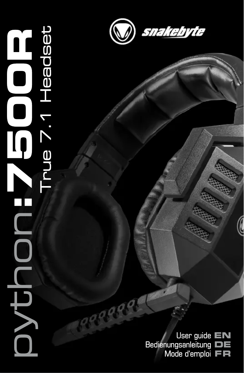 Page n°1 - Manuel utilisateur Snakebyte python:7500R