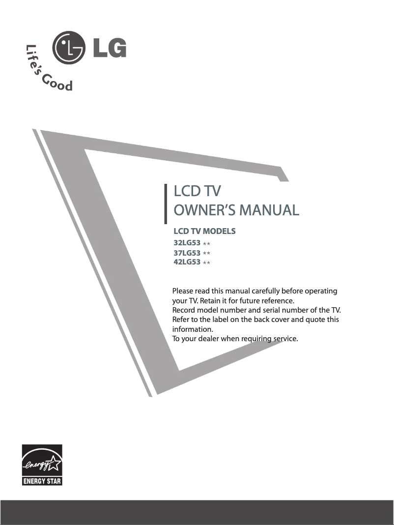 Page 1 de la notice Manuel utilisateur LG 42LG5300