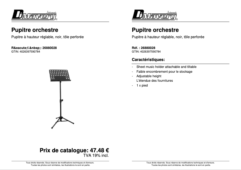 Image de la première page du manuel de l'appareil Orchestre