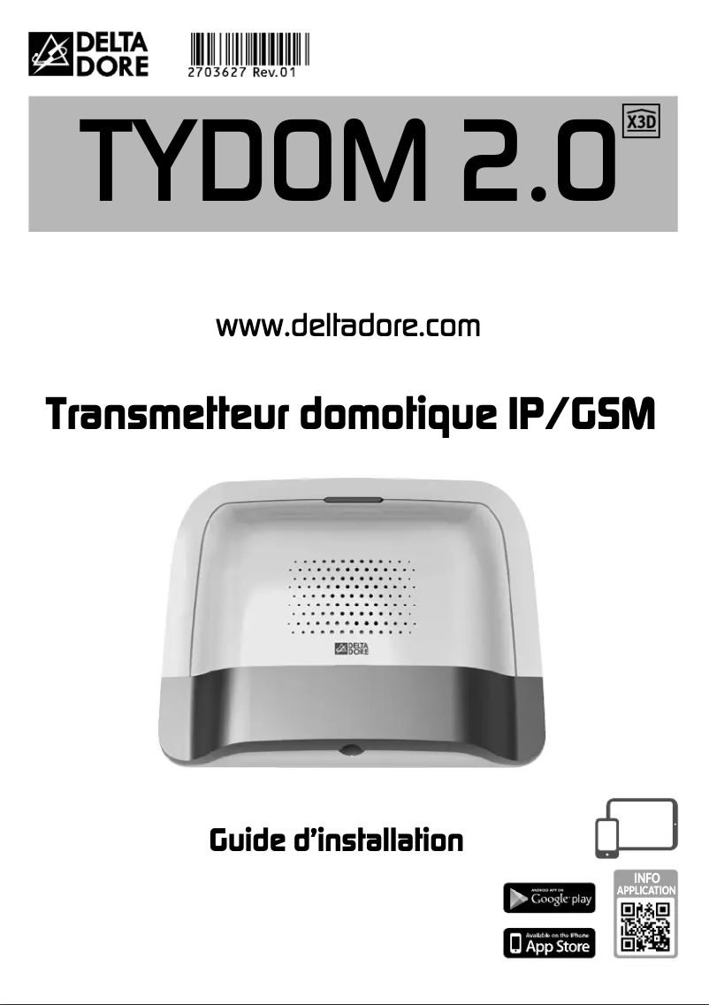 Page 1 de la notice Manuel utilisateur Delta Dore TYDOM 2.0