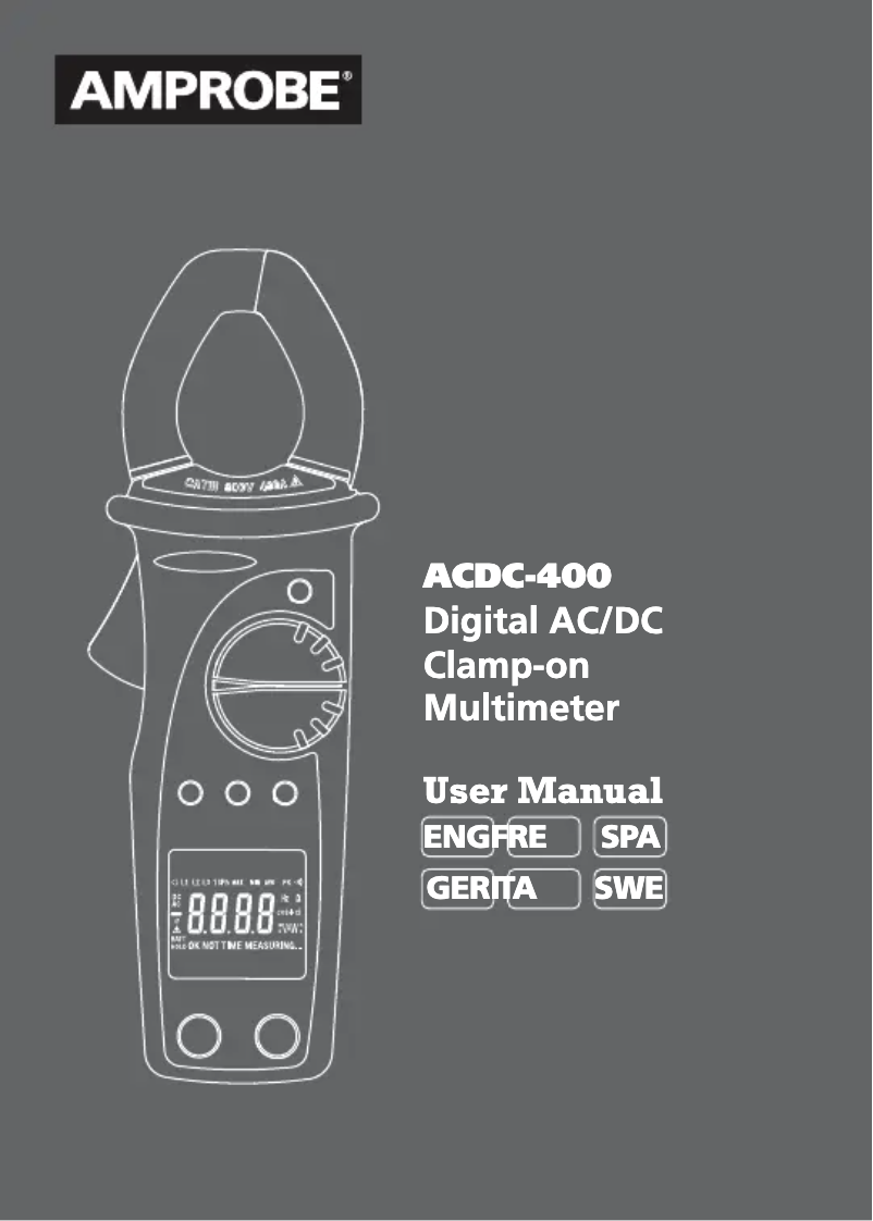 Página 1 del manual Manual de usuario Amprobe ACDC-400