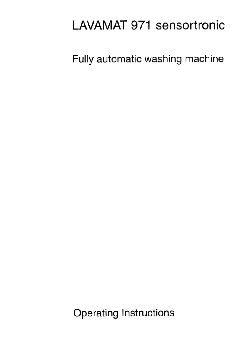 Image de la première page du manuel de l'appareil Lavamat 971 w