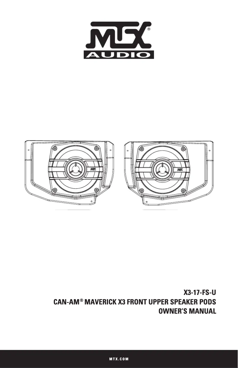 Image de la première page du manuel de l'appareil X3-17-FS-U