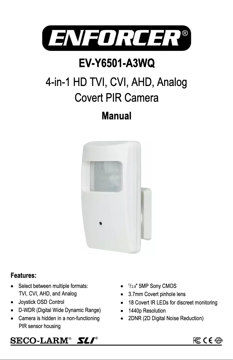 Image de la première page du manuel de l'appareil EV-Y6501-A3WQ