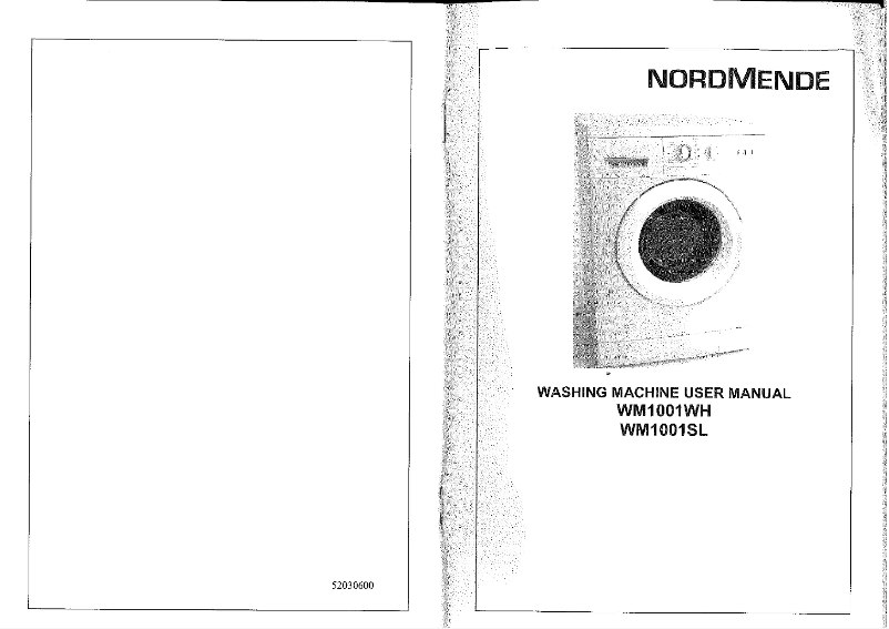 Image de la première page du manuel de l'appareil WM1001