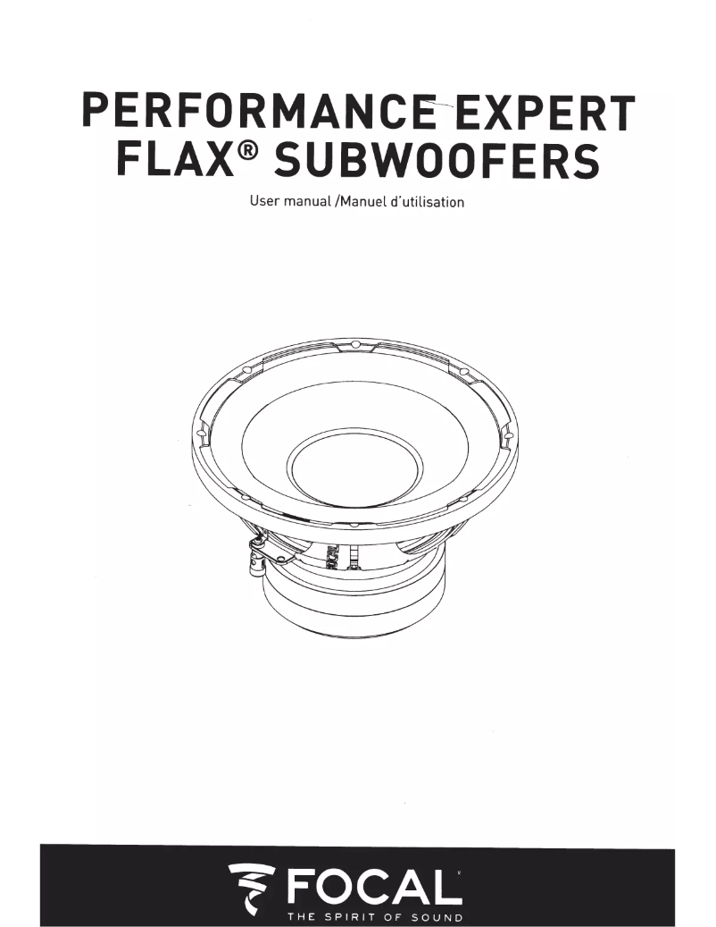 Page 1 de la notice Manuel utilisateur Focal Performance Expert Flax P 20F