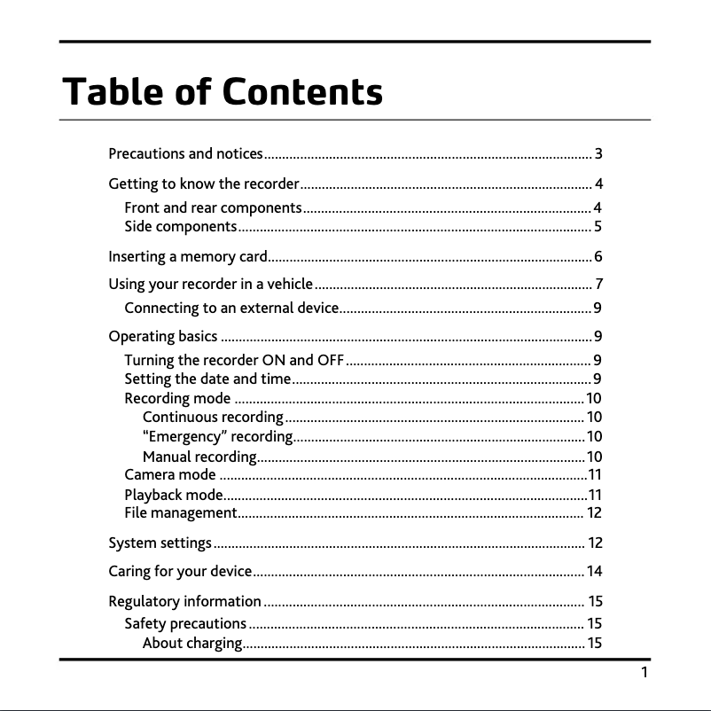Page 1 de la notice Manuel utilisateur Navman MiVue 358