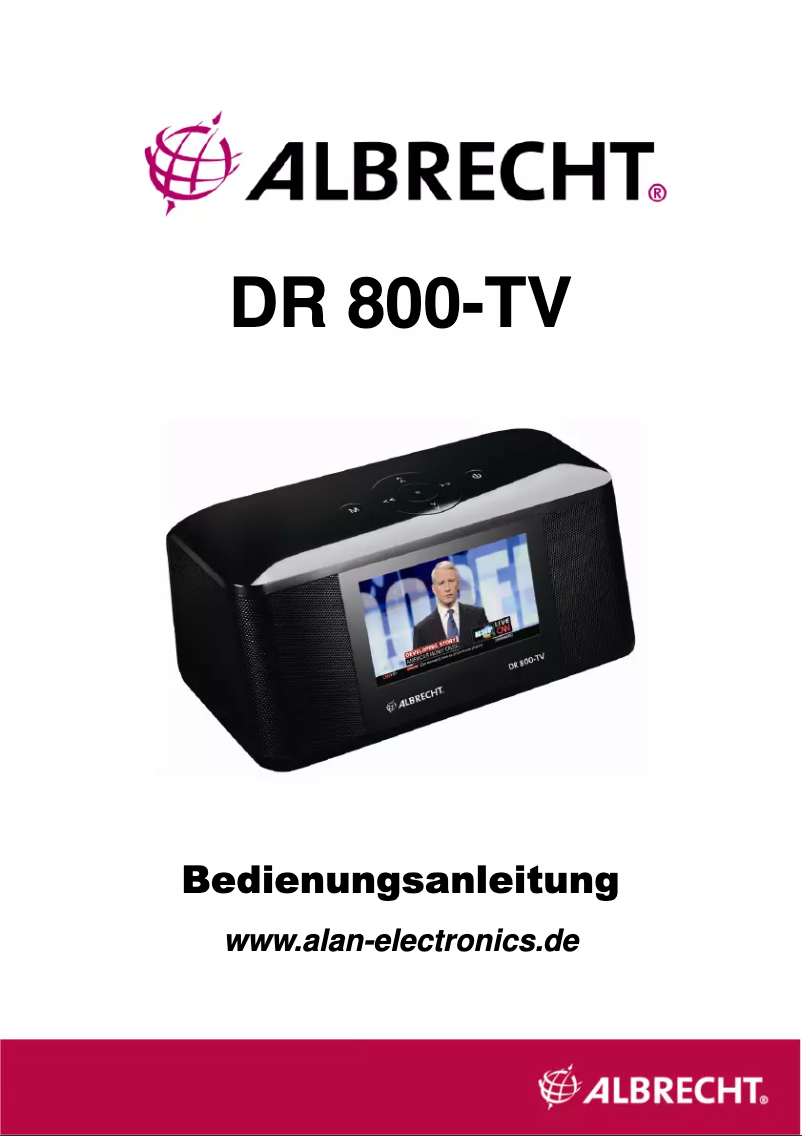 Page 1 de la notice Manuel utilisateur Albrecht DR 800-TV