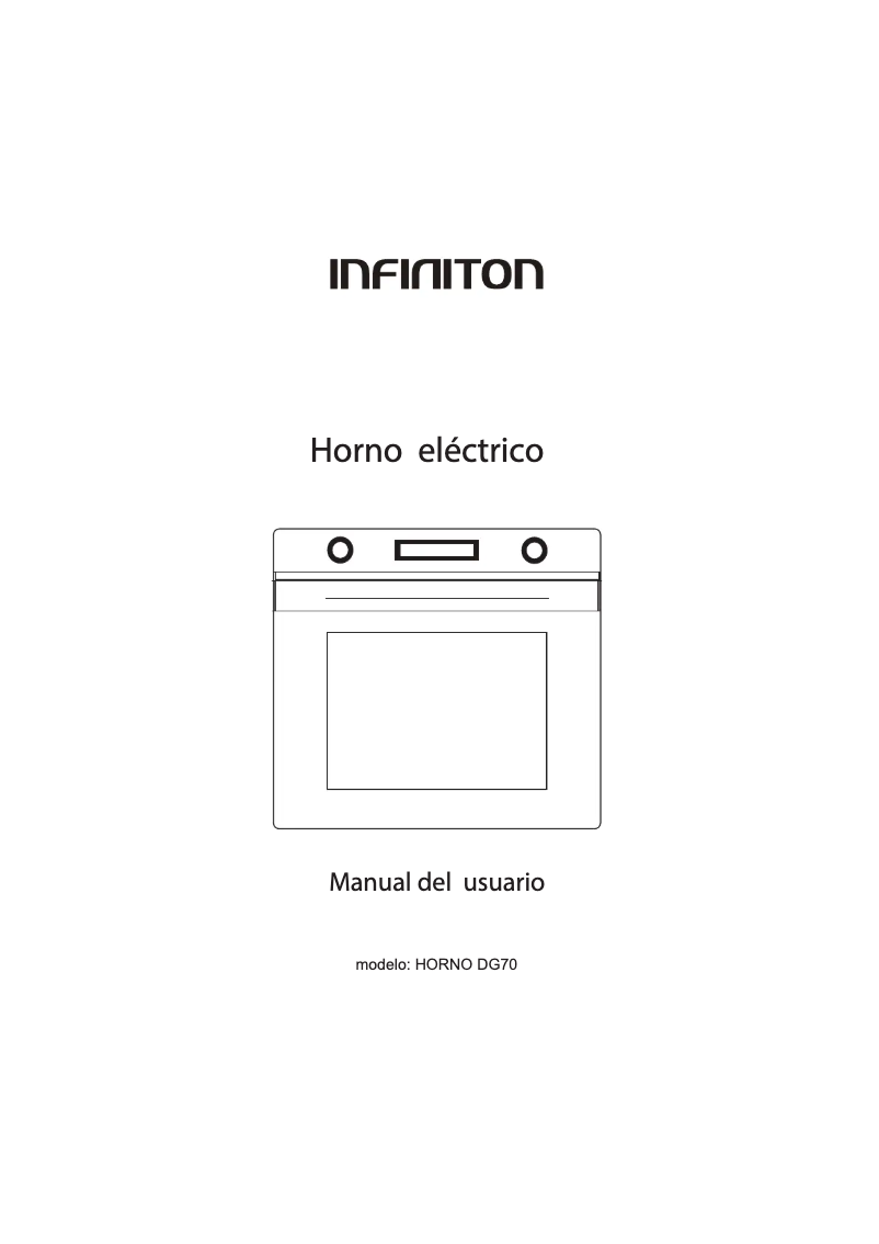 Page 1 de la notice Manuel utilisateur Infiniton DG70