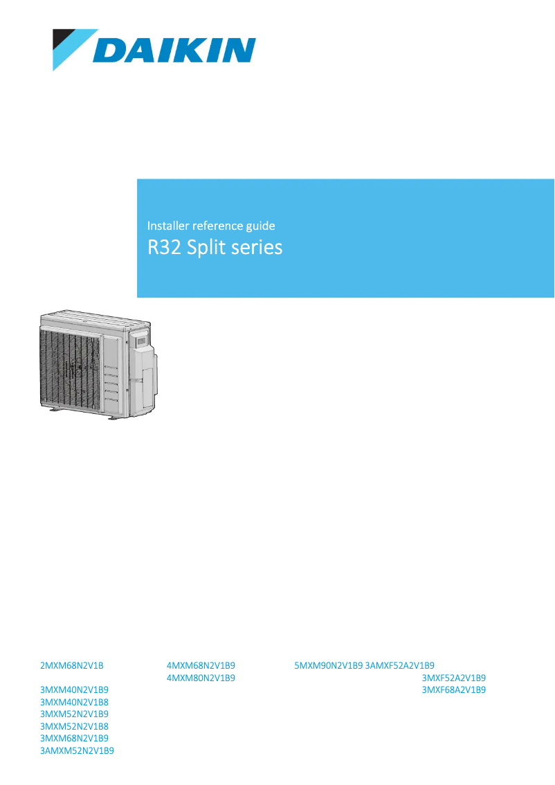 Page 1 de la notice Manuel utilisateur Daikin 3MXM52N2V1B9