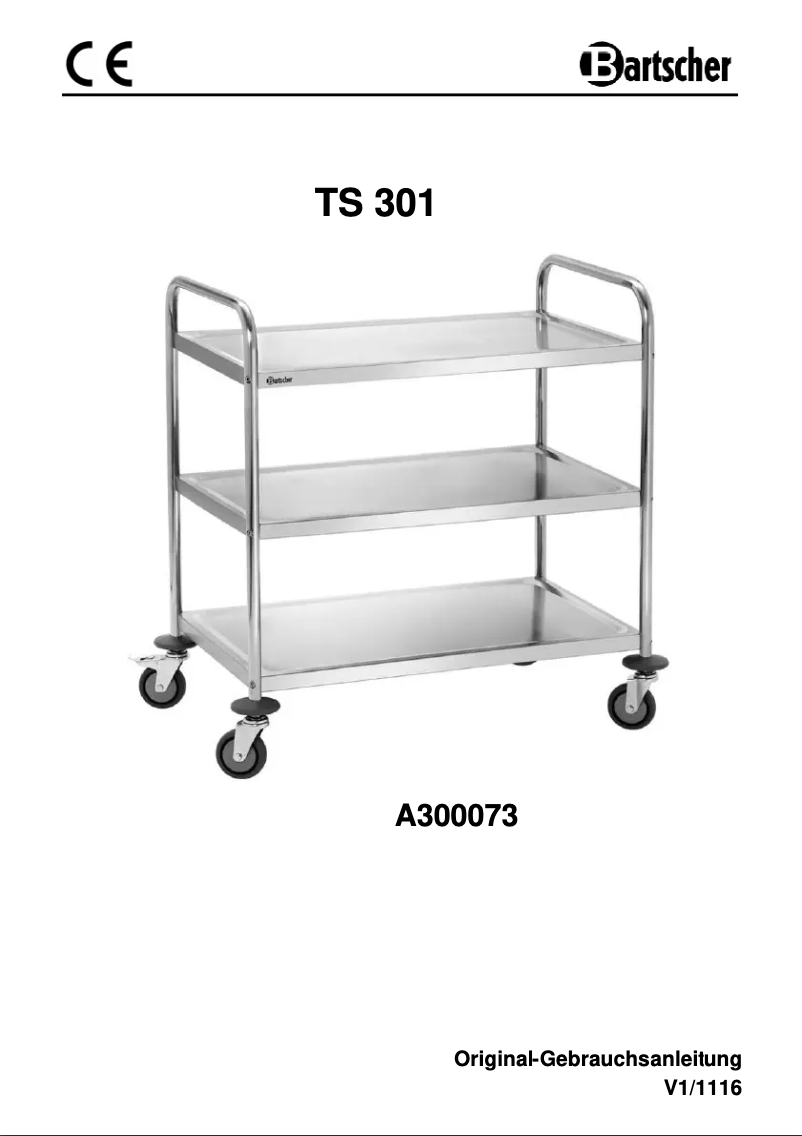 Page n°1 - Manuel utilisateur Bartscher TS301