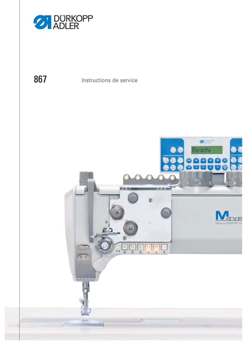 Page n°1 - Manuel utilisateur Dürkopp Adler 867-M Longarm