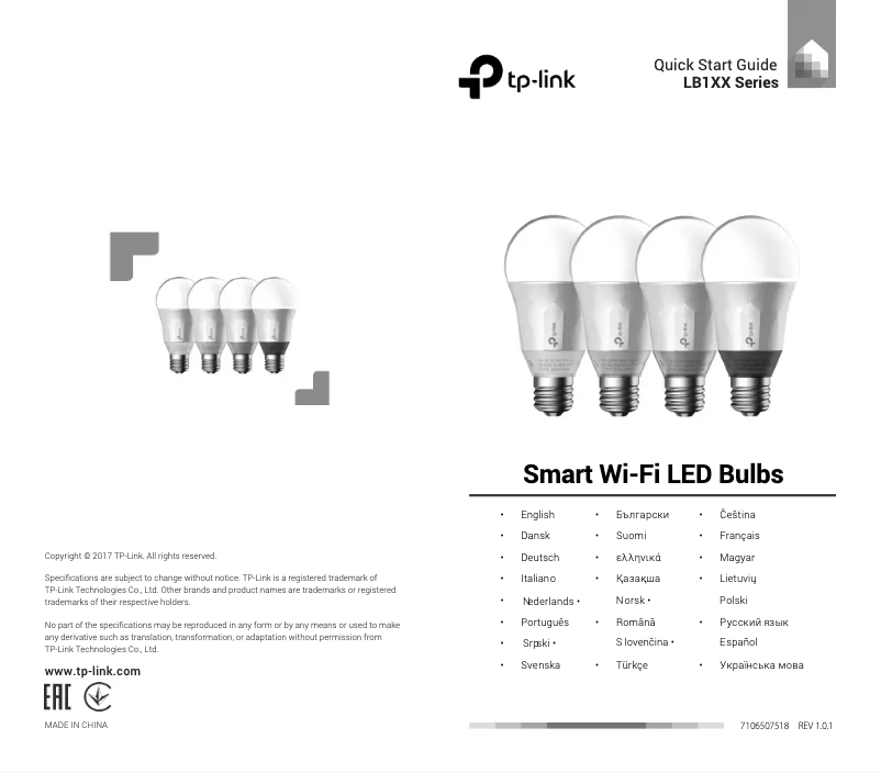 Page n°1 - Manuel utilisateur TP-Link LB110