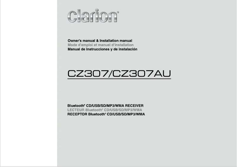 Image de la première page du manuel de l'appareil CZ307