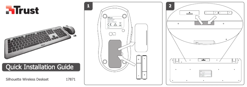 Page 1 de la notice Manuel utilisateur Trust 17871 Silhouette Wireless