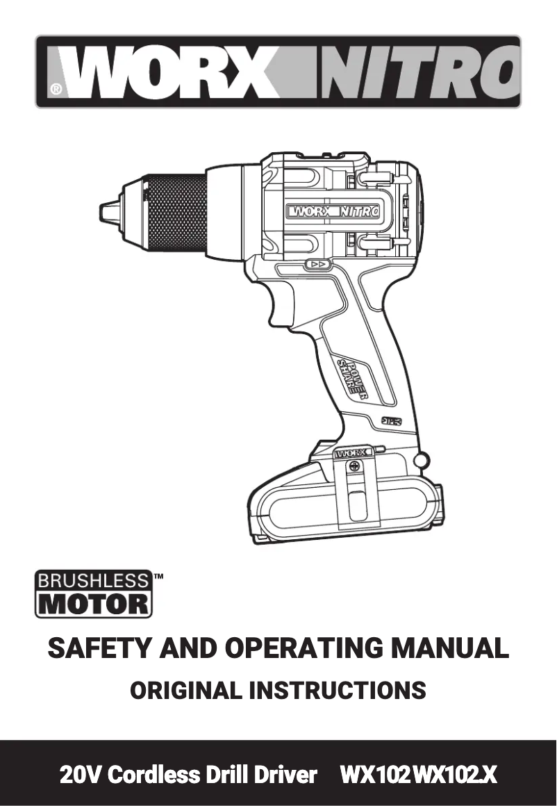Page n°1 - Manuel utilisateur Worx WX102.9