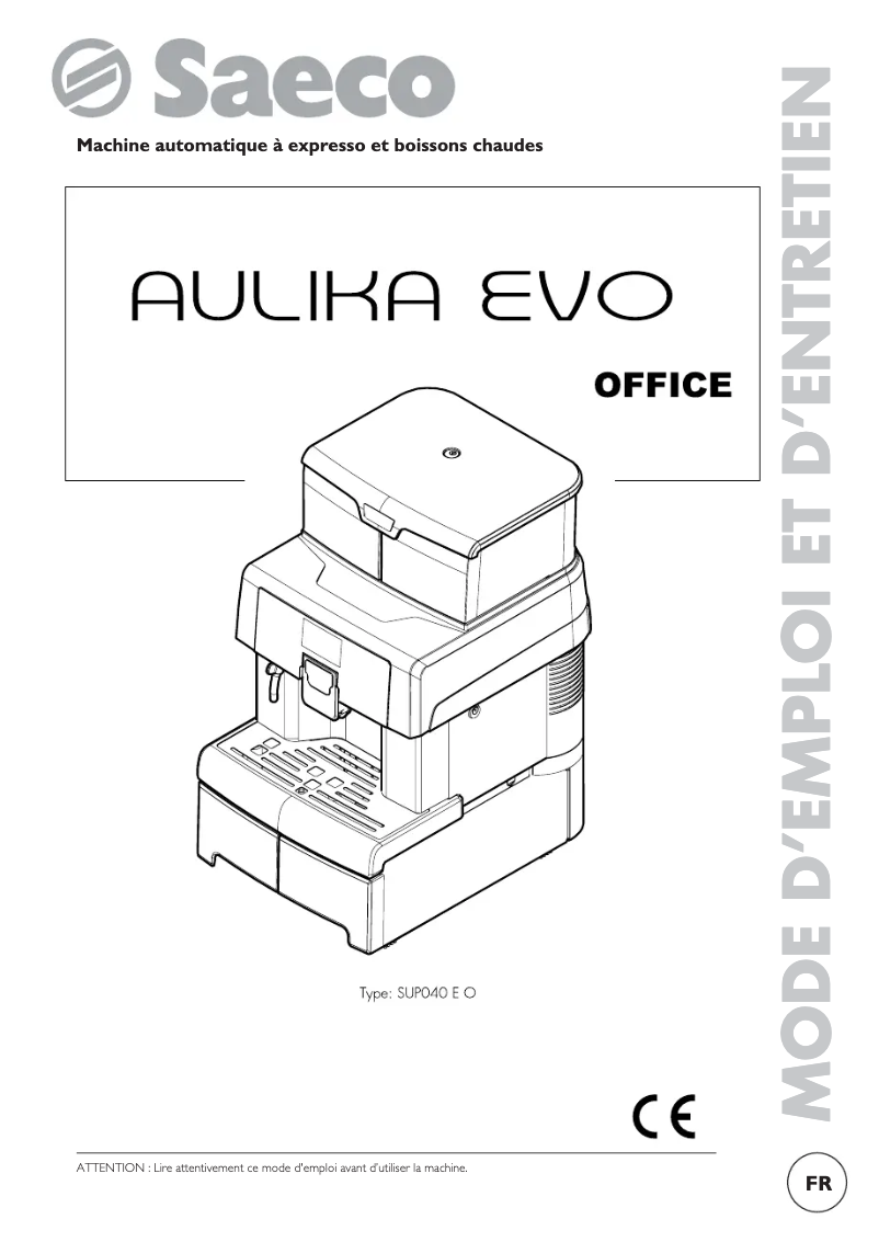 Image de la première page du manuel de l'appareil Aulika Evo Office
