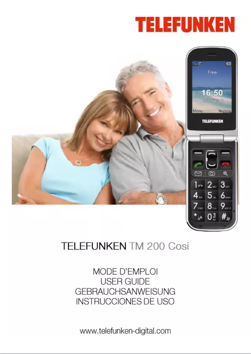 Page 1 de la notice Manuel utilisateur Telefunken Cosi TM200BE