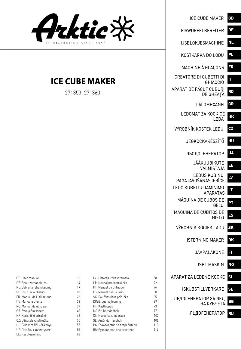 Image de la première page du manuel de l'appareil 271360