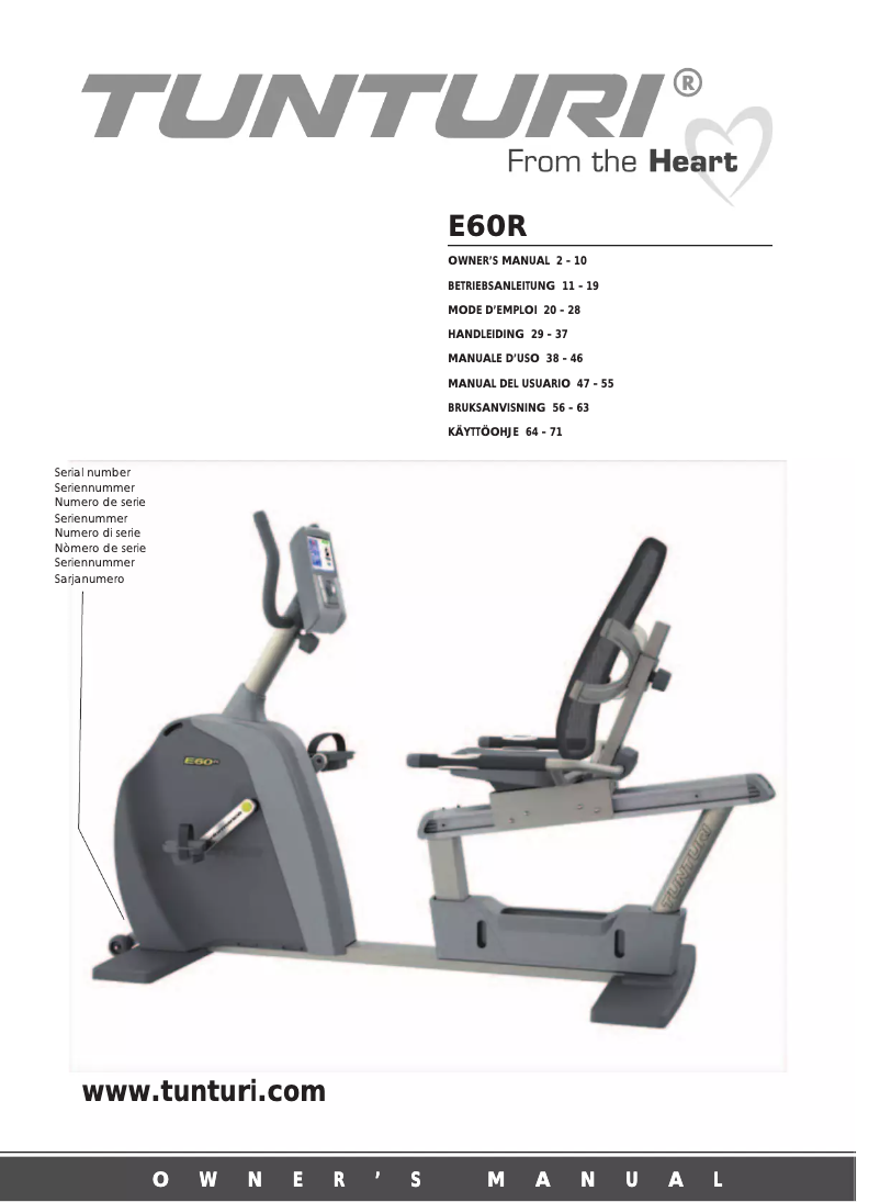 Image de la première page du manuel de l'appareil E60R