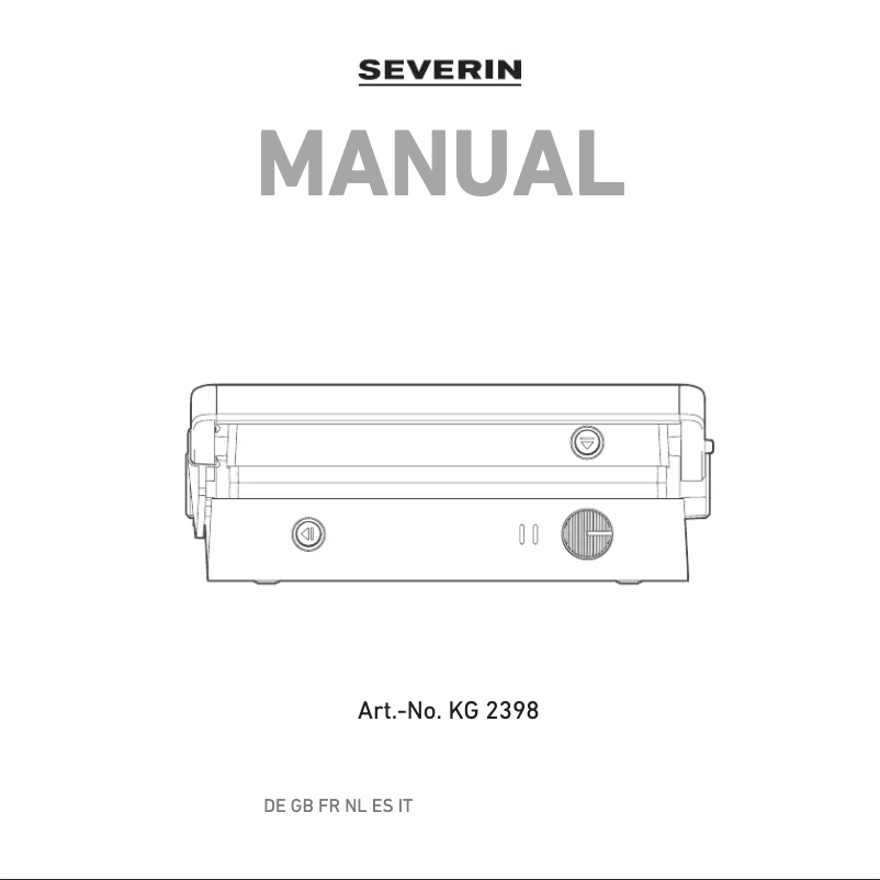 Page n°1 - Manuel utilisateur Severin KG 2398
