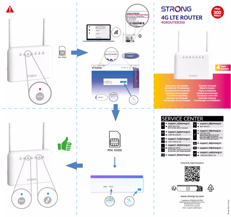 Page 1 de la notice Manuel utilisateur Strong 4G LTE Router 350