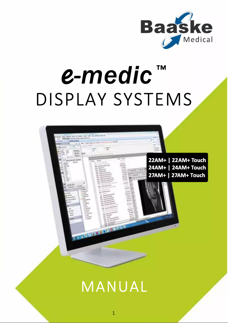 Page 1 de la notice Manuel utilisateur Baaske Medical e-medic 24AM+