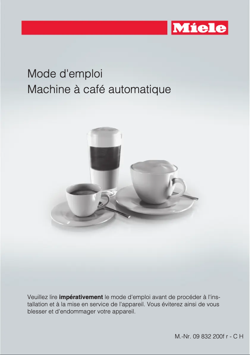 Page n°1 - Manuel utilisateur Miele CM 6100